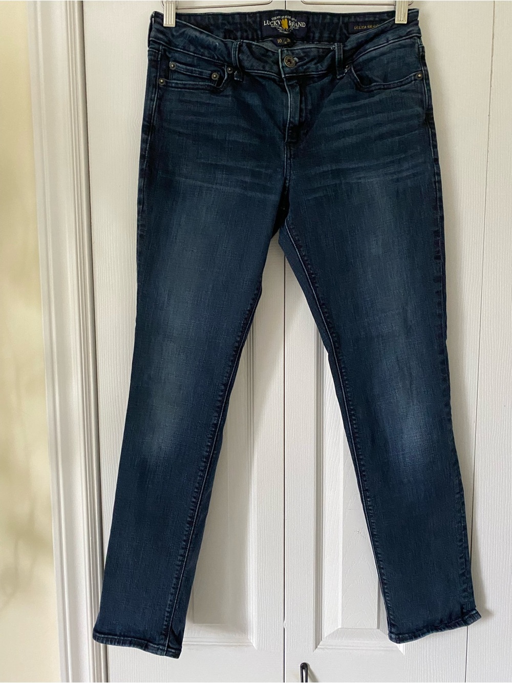 Lucky Brand Lolita Skinny Dark Indigo Skinny Jeans 8.5 Inch rise Size 10/ 30 R